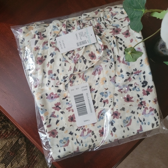 Maurices Floral Front  Tie Peplum Tank - Picture 5 of 5